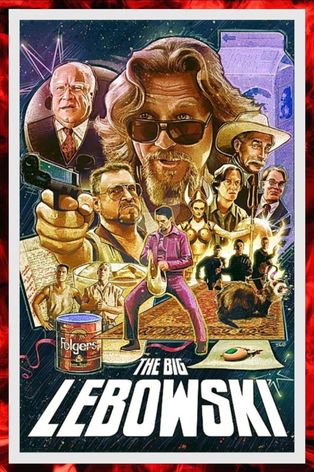 The Big Lebowski 1998 Movie Poster 24x36 Jeff Bridges Cult Comedy Classic - PosterFire.com