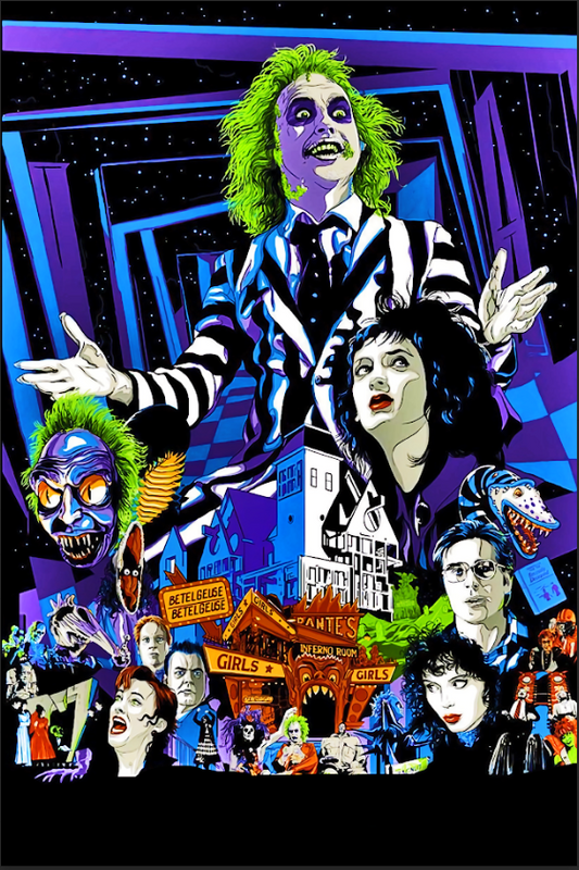 Beetlejuice 1988 Poster 24x36 Tim Burton Cult Comedy Horror Classic Art