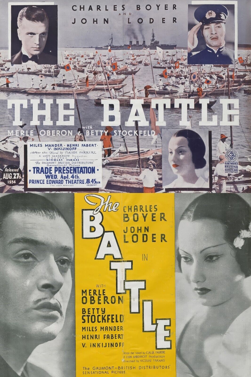 The Battle (1934) Movie Poster 24x36 - Historical War Drama, Gripping French - PosterFire.com