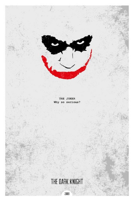 The Dark Knight 2008 Poster 24x36 - Gotham's Hero Heath Ledger Joker - PosterFire.com