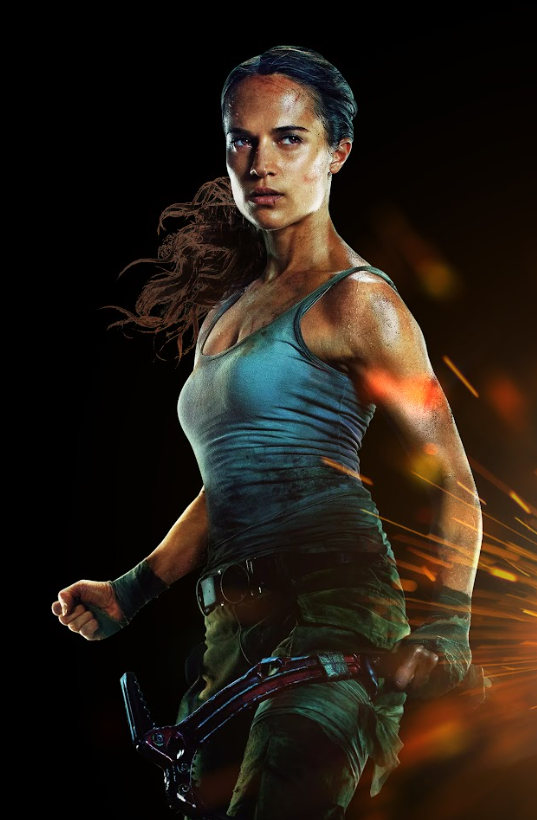 Tomb Raider 2018 Movie Poster 24x36 Action Adventure with Alicia Vikander & Lara - PosterFire.com