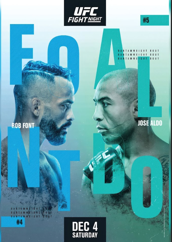 Font vs Aldo UFC Poster 24x36 Bantamweight Clash Fight Night Artwork - PosterFire.com