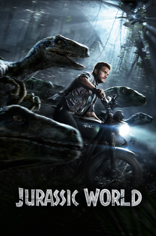 Jurassic World (2015) Movie Poster 24x36 Epic Dinosaur Adventure, Chris Pratt - PosterFire.com