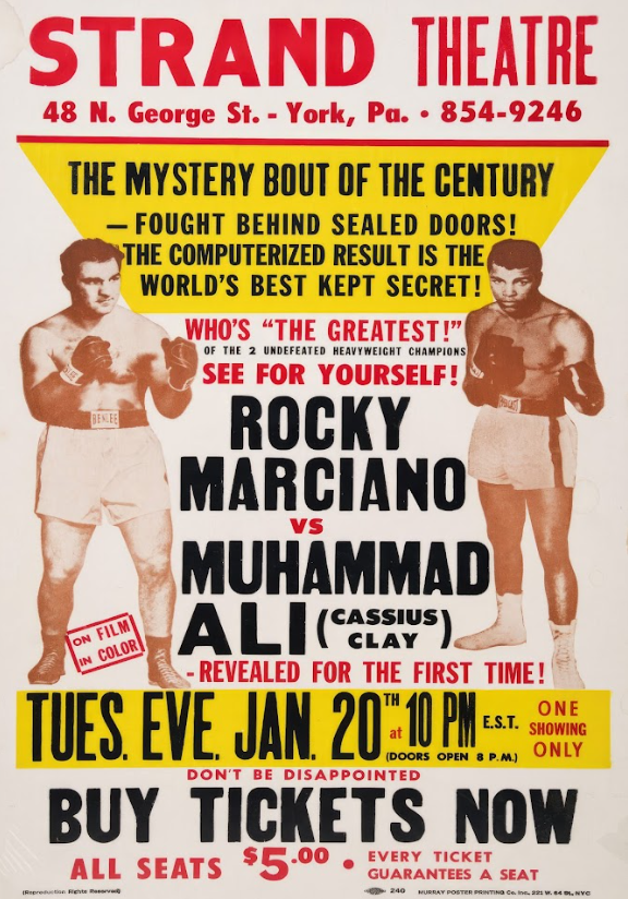 Rocky Marciano vs Muhammad Ali Boxing Poster 24x36 - Ultimate Heavyweight Clash - PosterFire.com