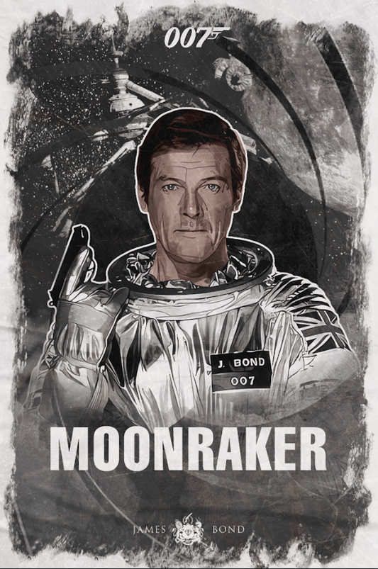 Moonraker 1979 Poster 24x36 - James Bond Sci-Fi Spy Action Film Art - PosterFire.com