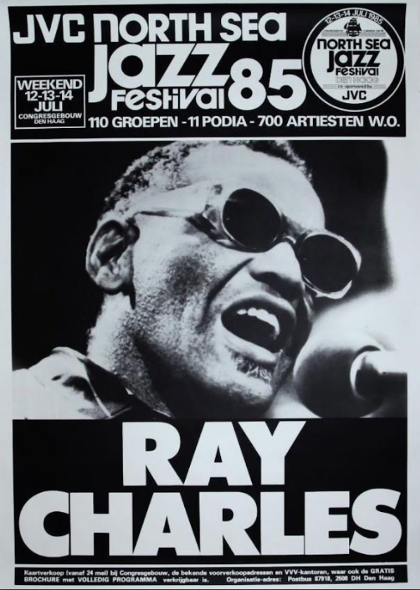 Ray Charles Jazz Poster 24x36 - Legendary Performer, Classic Art, Rare Find - PosterFire.com