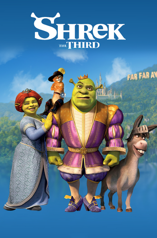 Shrek the Third 2007 Movie Poster 24x36 - Animated Comedy - DreamWorks Sequel