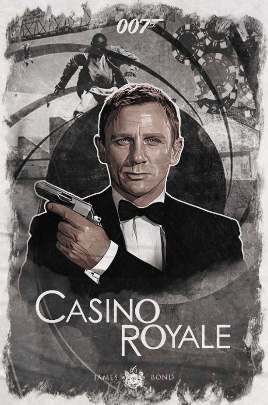 Casino Royale 2006 Movie Poster 24x36 - Daniel Craig, James Bond Action - PosterFire.com