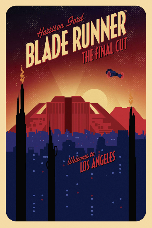 Blade Runner (1982) 24x36 Poster Harrison Ford Sci-Fi Classic Retro Artwork - PosterFire.com