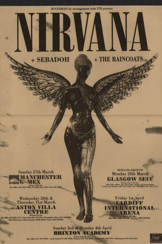 Nirvana Music Poster, Grunge Legends, Vintage 90s Artwork, Iconic Band Art - PosterFire.com