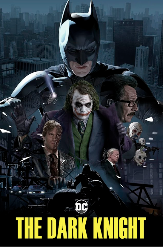 The Dark Knight 2008 Poster 24x36 - Batman Joker High-Octane Thriller - PosterFire.com