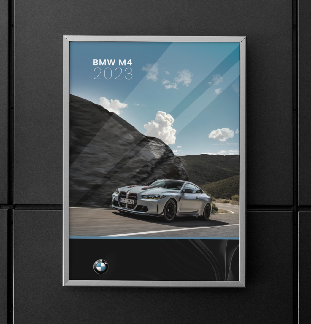 BMW M4 24X36 WALL ART Poster Motorsport Euro Germany Competition 2023 2024 M3 GE - PosterFire.com