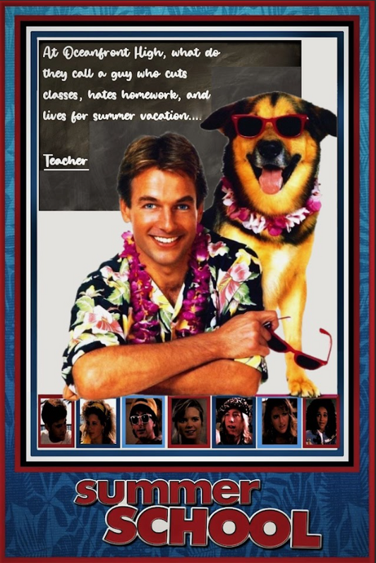 Summer School (1987) 24x36 Movie Poster Classic Comedy Teacher Student Art