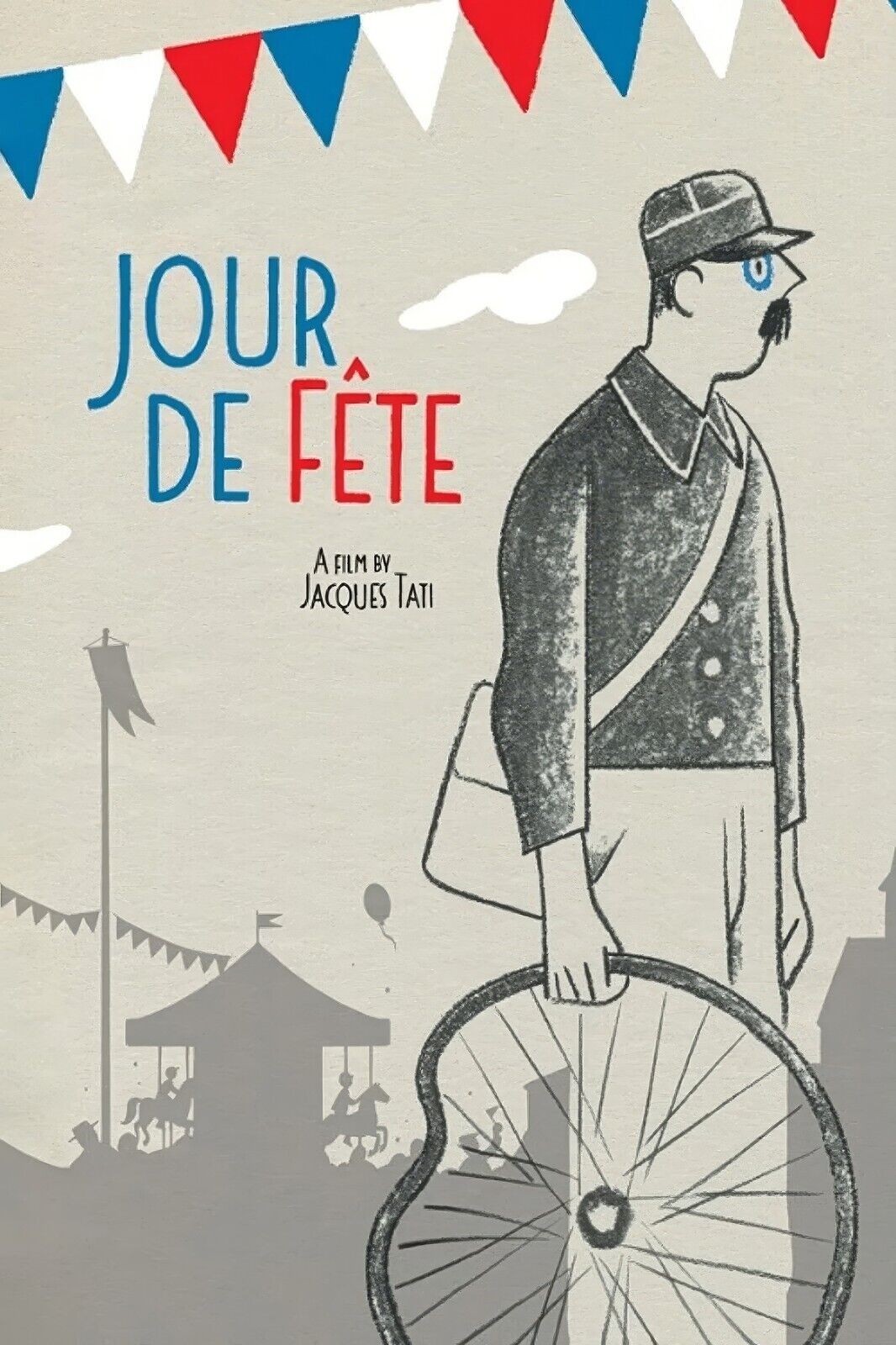 Jour de Fête 1949 Movie Poster 24x36 - Classic French Comedy - Jacques Tati - PosterFire.com