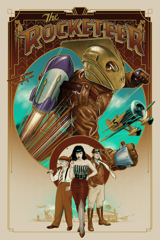 The Rocketeer 1991 Poster 24x36 - Action Adventure Superhero Film Retro - PosterFire.com