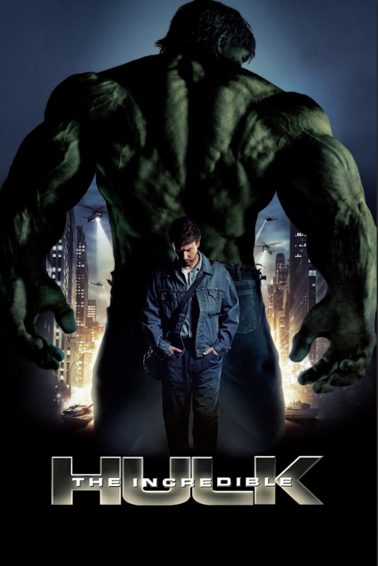 The Incredible Hulk (2008) 24x36 Movie Poster, Marvel Superhero Action