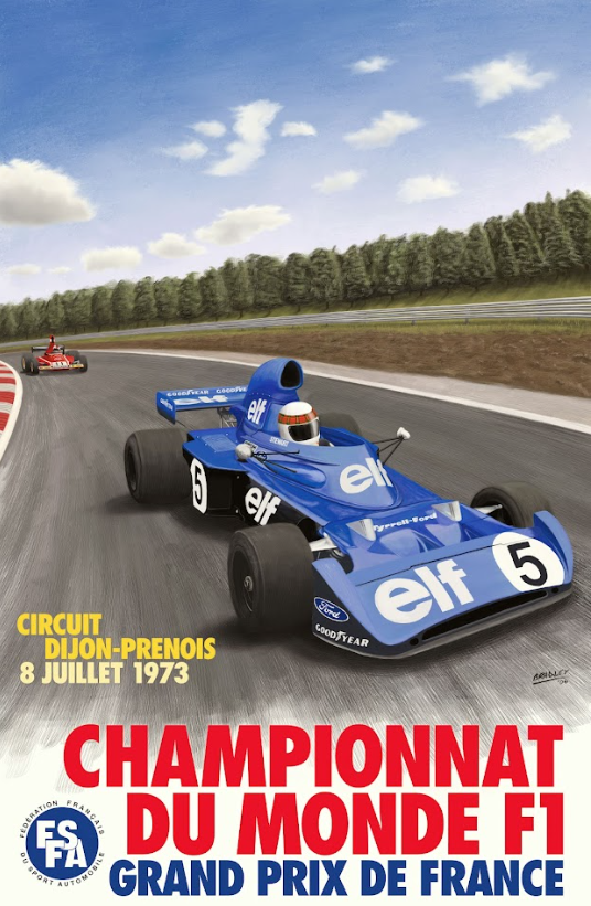 Championnat du Monde F1 1973 Car Racing Poster - Historic Formula 1 World - PosterFire.com