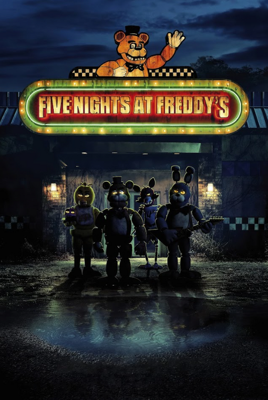 Five Nights at Freddy's (2023) 24x36 Movie Poster, Horror Thriller, Video Game