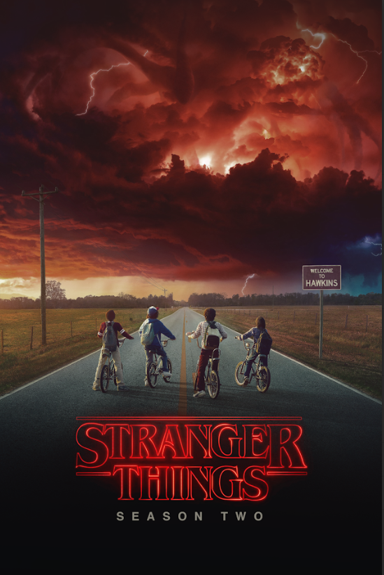 Stranger Things Season 2 (2016) 24x36 Poster Retro Horror Sci-Fi Adventure Art