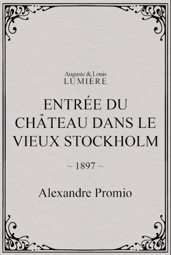 1897 Entrée du Château dans le Vieux Stockholm Poster 24x36 Vintage Historical - PosterFire.com