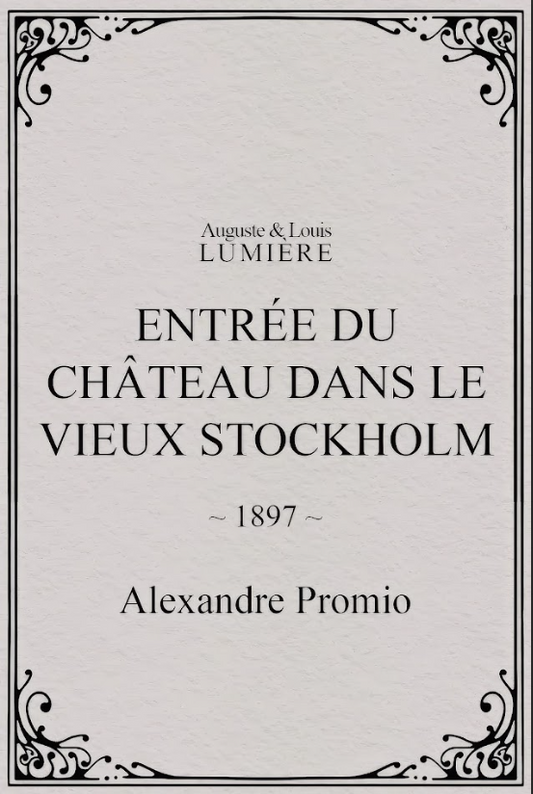 1897 Entrée du Château dans le Vieux Stockholm Poster 24x36 Vintage Historical - PosterFire.com