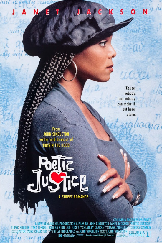 Poetic Justice 1993 Poster 24x36 - Tupac Shakur Janet Jackson Romantic Drama