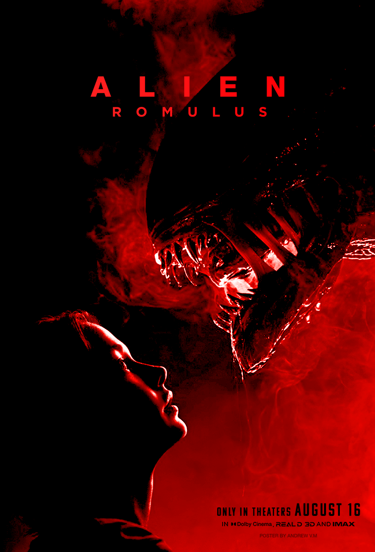 Alien Romulus Movie Poster 24x36 Ridley Scott Aliens Predator Ripley 2024 imax - PosterFire.com