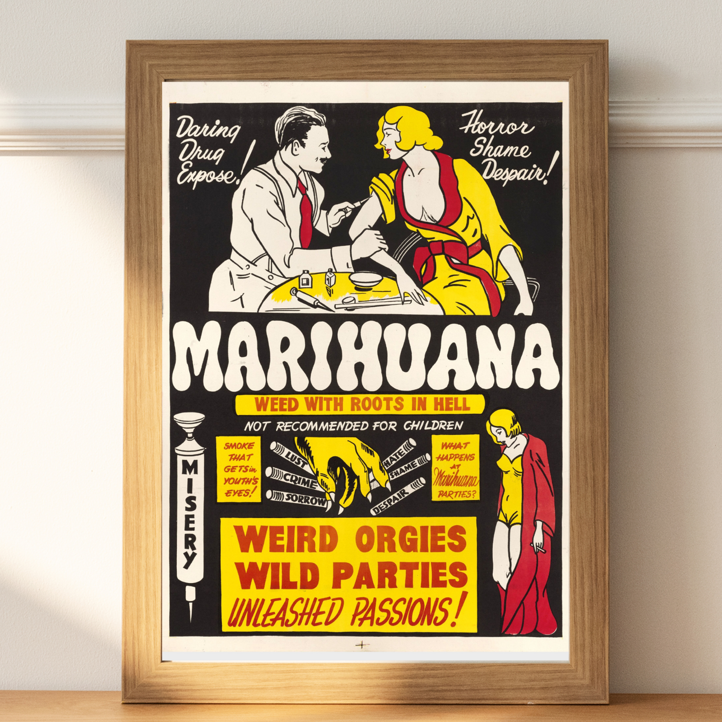 Marijuana 1930s Smoking Reefer Madness Vintage Style Movie Poster 24x36 Weed 420