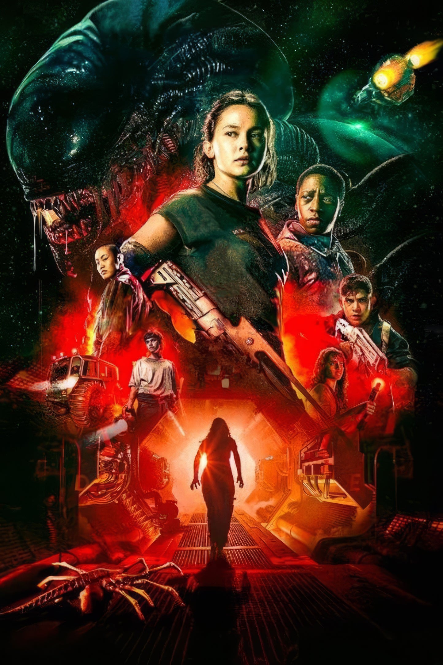 Alien: Romulus (2024) Poster 24x36 - Dark Sci-Fi, Futuristic Art, Exclusive Desi