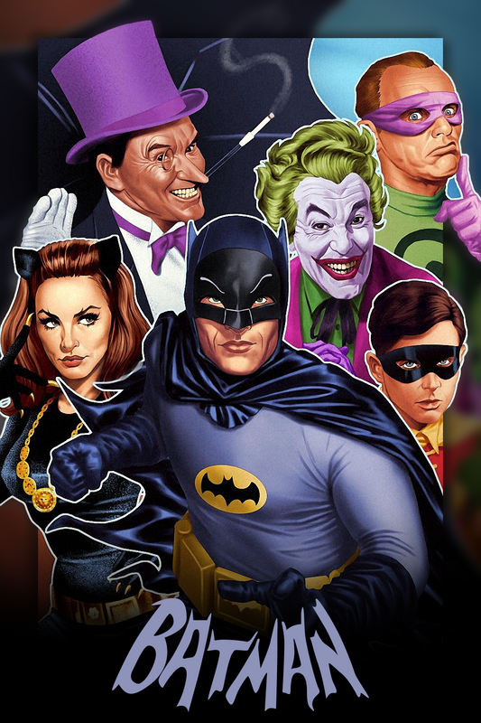 Batman (1966) 24x36 Poster - Adam West, Classic TV Series, Superhero Vintage Art