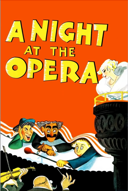 A Night at the Opera (1935) Poster - 24x36 | Marx Brothers | Classic Comedy Film